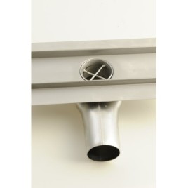 Fente de plancher en acier inoxydable MANUS QUADRO avec grille, L-1150, DN50