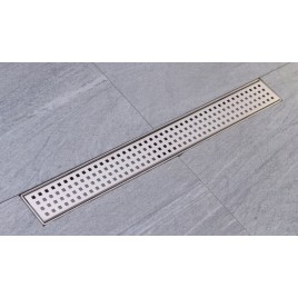 Fente de plancher en acier inoxydable MANUS QUADRO avec grille, L-1250, DN50