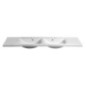 LUCIOLA Culture de marbre double lavabo 180x48cm, blanc