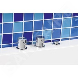 Sapho Robinetterie - Mitigeur pour rebord de baignoire, installation à 3 trous, chrome TG2RDTML