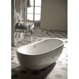 ZASU Fiberglass Freestanding Bath 180x81x58, White