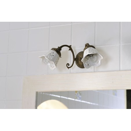 BRINDISI Light E14 2x40W, 230V, teinte céramique/bronze