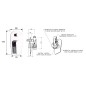 Sapho Axamite - Mitigeur encastré de douche avec corps d'encastrement, 2 sorties, chrome AX42