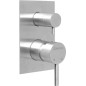 Sapho Minimal - Mitigeur encastré de douche avec corps d'encastrement, 2 sorties, inox MI042