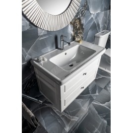 CLASSIC lavabo en céramique 90x50cm, blanc ExtraGlaze