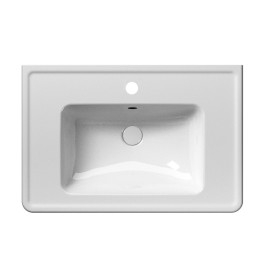 CLASSIC lavabo en céramique 75x50cm, blanc ExtraGlaze