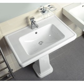 CLASSIC lavabo en céramique 60x46cm, blanc ExtraGlaze