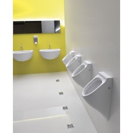 AQUATECH Retour Inlet Urinal 21x53,5 cm, inc Trap, blanc