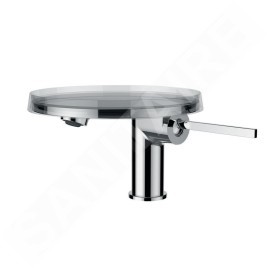 Laufen Kartell - Mitigeur de lavabo à levier Disc, chrome/clair H3113310041101