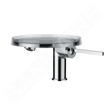 Laufen Kartell - Mitigeur de lavabo à levier Disc, chrome/clair H3113310041101