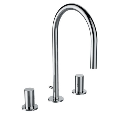 Laufen Kartell - Mitigeur de lavabo avec vidage, installation à 3 trous, chrome H3123330042211