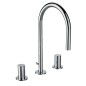 Laufen Kartell - Mitigeur de lavabo avec vidage, installation à 3 trous, chrome H3123330042211