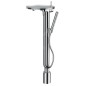 Laufen Kartell - Mitigeur de baignoire pour montage au sol avec accessoires, chrome H3213310041211