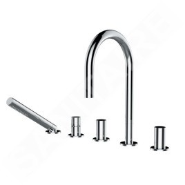 Laufen Kartell - Mitigeur pour rebord de baignoire, installation à 5 trous, chrome H3223350042821