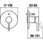 Laufen Kartell - Mitigeur encastré pour 2 sorties, chrome H3213360040001