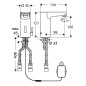 Schell Celis E - Mitigeur de lavabo infrarouge HD-M, fonctionnement sur pile, chrome 012290699