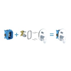 Ravak Chrome - Mitigeur de baignoire encastré CR 065.00, pour R-box, chrome X070056