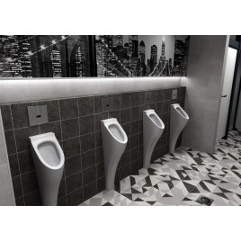 AQUATECH Inlet arrière Urinal 21x92,5x30 cm (poisson d'incertitude), blanc