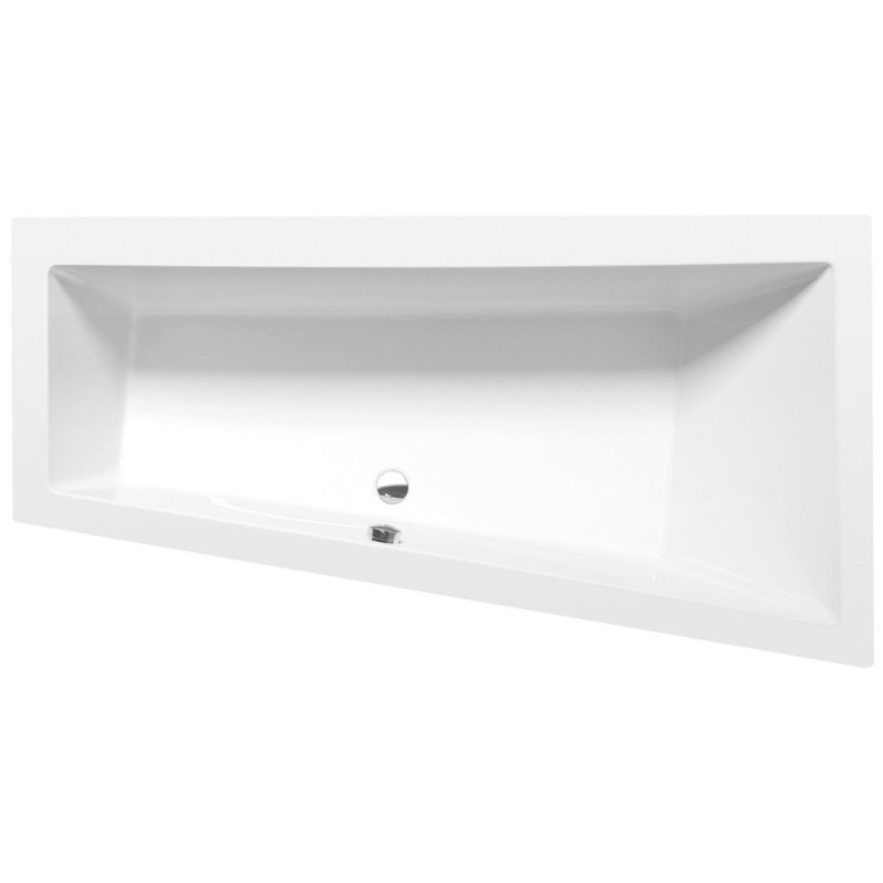 ANDRA R Bain asymétrique 170x90x45cm, Blanc ANDRA R Bain asymétrique 170x90x45cm, Blanc