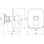 Ravak 10° - Mitigeur de baignoire encastré TD 066.00 encastré, pour R-box, chrome X070071 Ravak 10° - Mitigeur de baignoire encastré TD 066.00 encastré, pour R-box, chrome X070071
