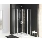 ONE Porte de douche avec pièce fixe 900 mm, verre clair