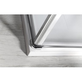 ONE Porte de douche avec pièce fixe 900 mm, verre clair
