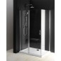 ONE Porte de douche avec pièce fixe 900 mm, verre clair
