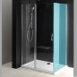 ONE Porte de douche avec pièce fixe 900 mm, verre clair