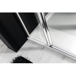 ONE Porte de douche avec pièce fixe 900 mm, verre clair