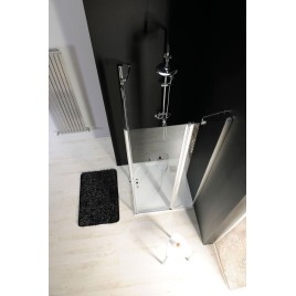 ONE Porte de douche avec pièce fixe 900 mm, verre clair