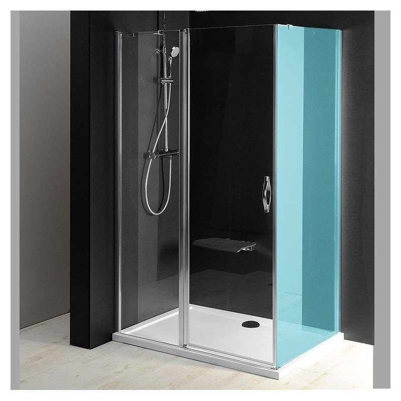 ONE Porte de douche avec pièce fixe 1000 mm, verre clair