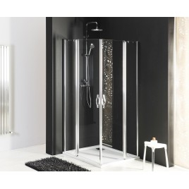 ONE Porte de douche avec pièce fixe 1000 mm, verre clair