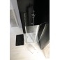 ONE Porte de douche avec pièce fixe 1000 mm, verre clair