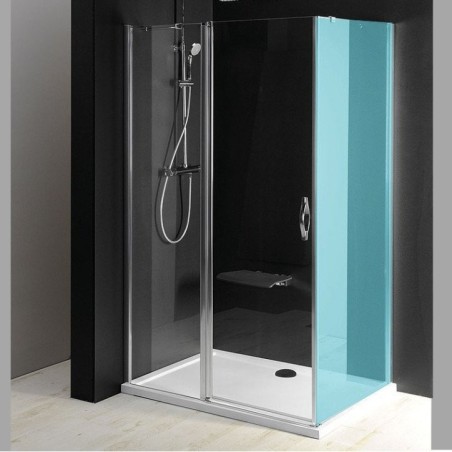 ONE Porte de douche avec pièce fixe 1100 mm, verre clair