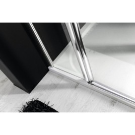 ONE Porte de douche avec pièce fixe 1100 mm, verre clair