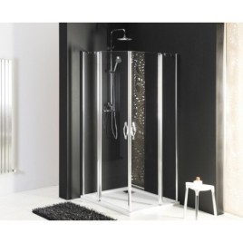 ONE Porte de douche avec pièce fixe 1100 mm, verre clair