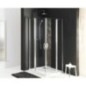ONE Porte de douche avec pièce fixe 1100 mm, verre clair