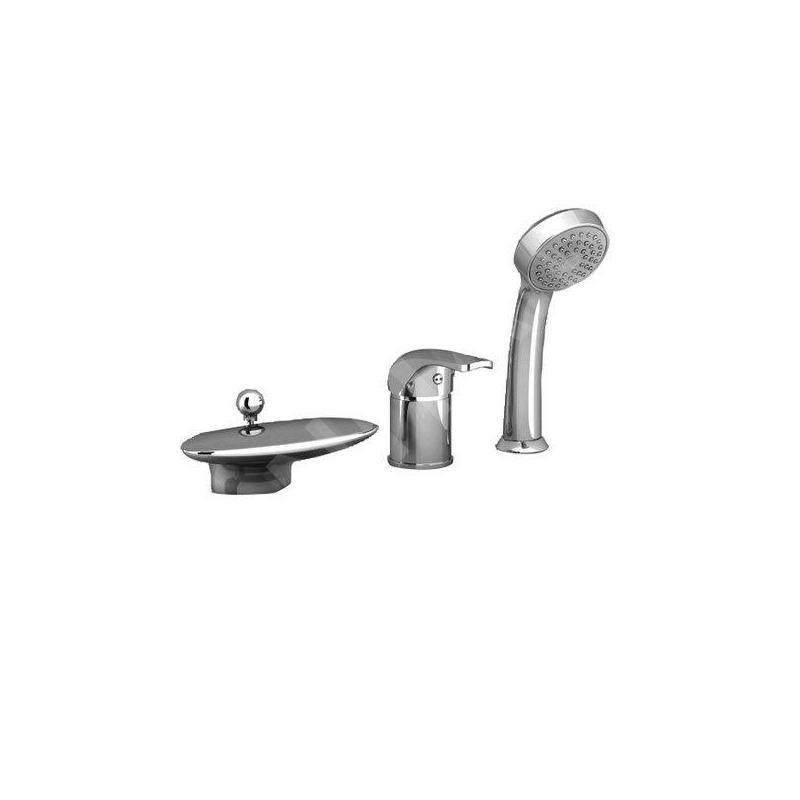 Ravak Rosa - Mélangeur bord de baignoire RS 025.00, montage 3 trous, chromé X07P003