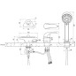 Ravak Rosa - Mélangeur bord de baignoire RS 025.00, montage 3 trous, chromé X07P003