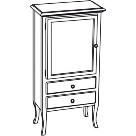 RETRO Unité de stockage 60x120x38cm, gauche/oak
