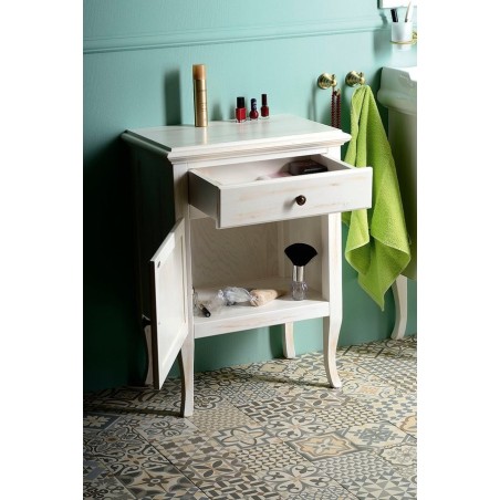 RETRO Unité de stockage 60x80x38cm, gauche/blanc vieilli