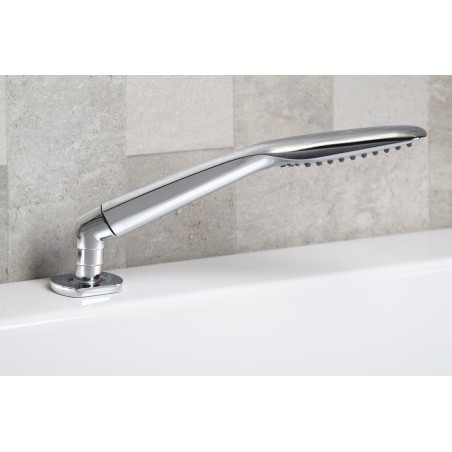 Coude douche entre la tête de douche et le tuyau 1/2", laiton/chrome