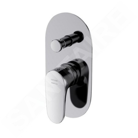 Cersanit Inverto - Mitigeur encastré avec 2 sorties et corps d’encastrement, chrome S951-313