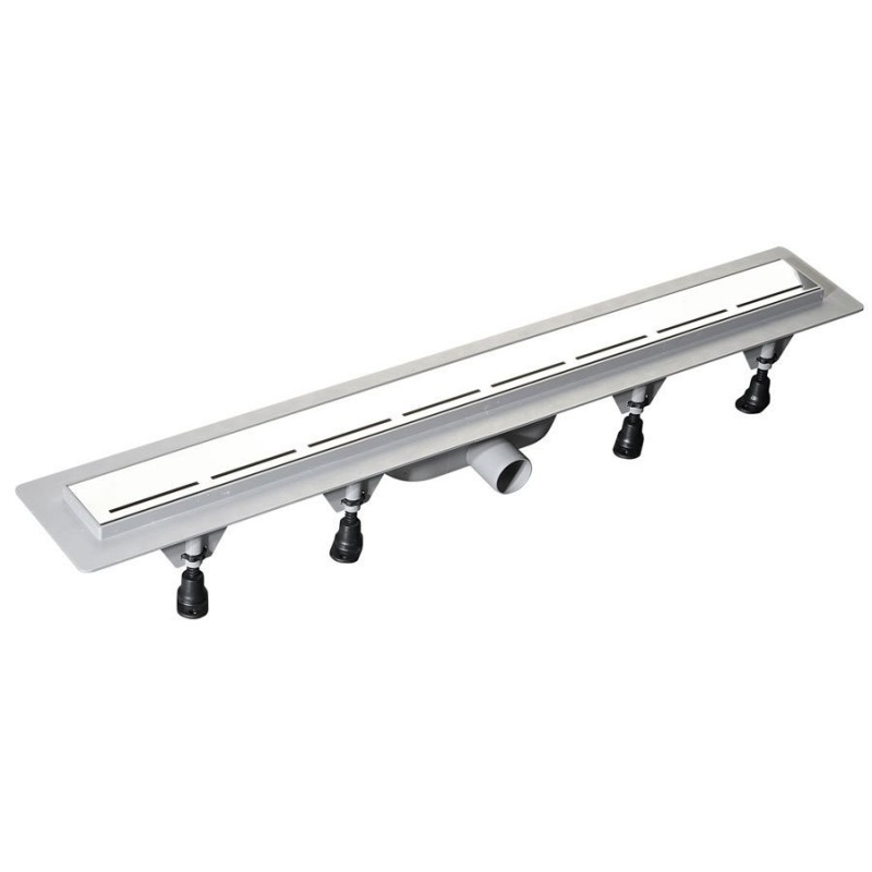 ROUTE égouttoir avec grille en acier inoxydable, L-820mm, DN40