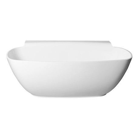 NIGRA Cast Marble Freestanding Bath 158x80x45cm, Blanc