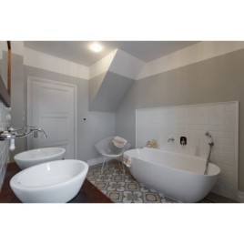 NIGRA Cast Marble Freestanding Bath 158x80x45cm, Blanc