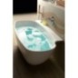 NIGRA Cast Marble Freestanding Bath 158x80x45cm, Blanc