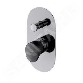 Cersanit Inverto - Mitigeur encastré avec 2 sorties et corps d’encastrement, chrome S951-313