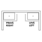 Panneau frontal SARA 80x90cm, (H) 10cm, droite Panneau frontal SARA 80x90cm, (H) 10cm, droite