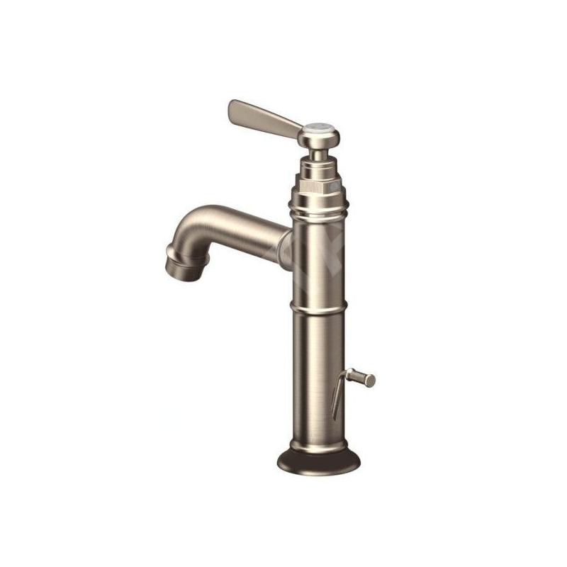 Axor Montreux - Mitigeur de lavabo à levier 100 avec garniture de vidage et tirette, nickel brossé 16515820